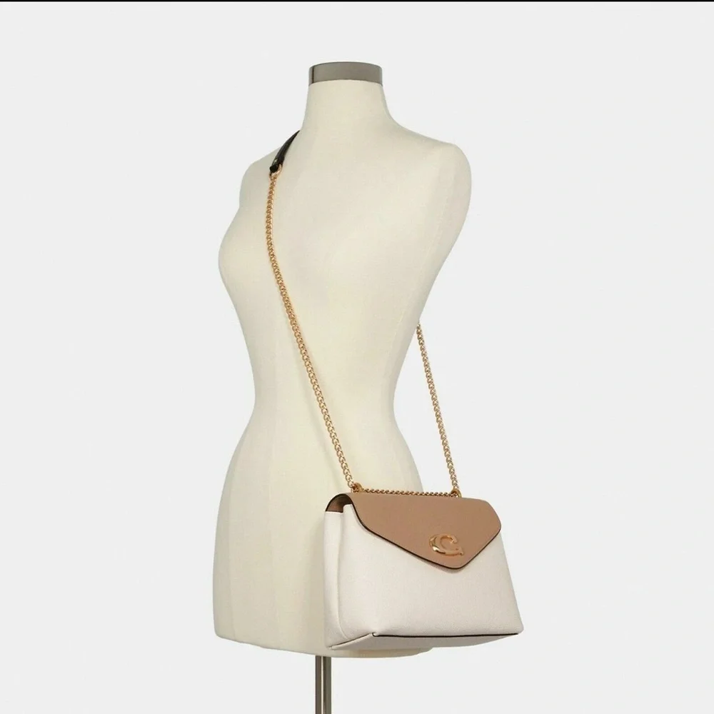 Coach Tammie Shoulder Bag Leather In Beige and Tan. NWTs. - Picture 4 of 5